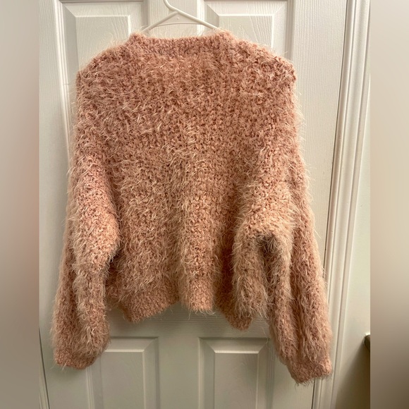 Oak + Fort | Pink Fuzzy Sweater - Picture 3 of 5